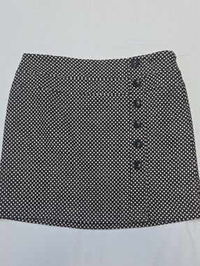 Geoffrey Beene Sport Black and White Polka Dot Skirt Size 10